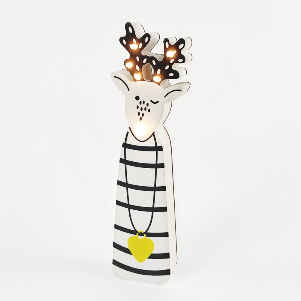 ^ ΞΥΛΙΝΟ ΔΙΑΚΟΣΜΗΤΙΚΟ ΤΑΡΑΝΔΟΣ 6 LED WW ΛΑΜΠΑΚΙΑ ΜΠΑΤΑΡ (2xΑAA) IP20 8x3x29.5cm  -X0761155